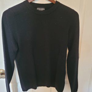 100% Cashmere Women's Black Crew Neck Sweater - Size Medium (M)